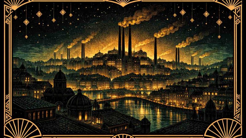 Clubs libertins Loire - illustration Art Déco Saint-Étienne ville industrielle et vie nocturne